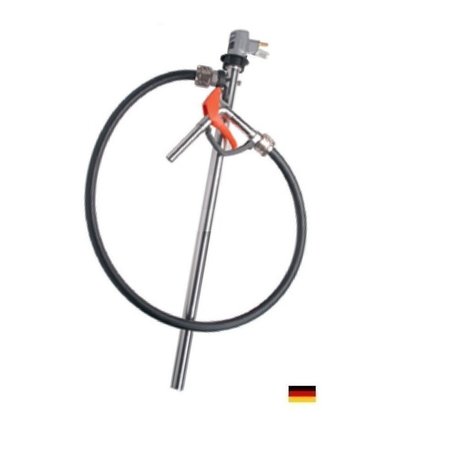 FLUX Drum Pump, Stainless Steel, 39" Long, Air Operated Motor, 470W Power, 6 ft hose, hand nozzle. 24-ZORO0233